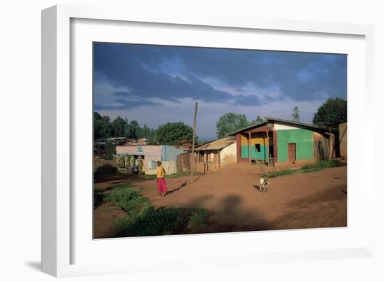 Village Scene, Goulisoo, Oromo Country, Welega State, Ethiopia, Africa-Bruno Barbier-Framed Photographic Print