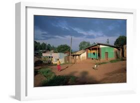 Village Scene, Goulisoo, Oromo Country, Welega State, Ethiopia, Africa-Bruno Barbier-Framed Photographic Print