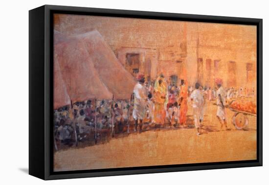 Village Scene, Jaipor-Lincoln Seligman-Framed Stretched Canvas