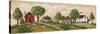 Village Scene Sheep Throughout-Beverly Johnston-Stretched Canvas