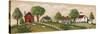 Village Scene Sheep Throughout-Beverly Johnston-Stretched Canvas