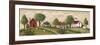 Village Scene Sheep Throughout-Beverly Johnston-Framed Giclee Print