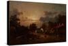 Village Scene, Sunset, C.1870-Jules Dupre-Stretched Canvas