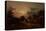 Village Scene, Sunset, C.1870-Jules Dupre-Stretched Canvas