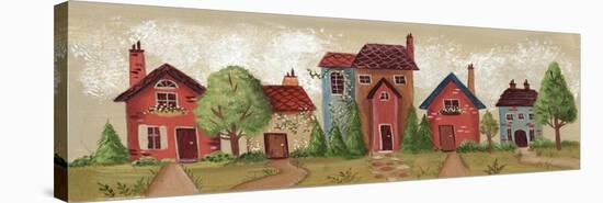 Village Scene-Beverly Johnston-Stretched Canvas