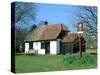 Village Sign and Smithy, Thriplow, Cambridgeshire-Peter Thompson-Stretched Canvas