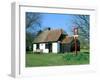 Village Sign and Smithy, Thriplow, Cambridgeshire-Peter Thompson-Framed Photographic Print