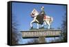 Village Sign, Haslingfield, Cambridgeshire-Peter Thompson-Framed Stretched Canvas
