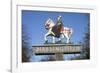 Village Sign, Haslingfield, Cambridgeshire-Peter Thompson-Framed Photographic Print