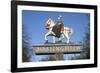 Village Sign, Haslingfield, Cambridgeshire-Peter Thompson-Framed Photographic Print