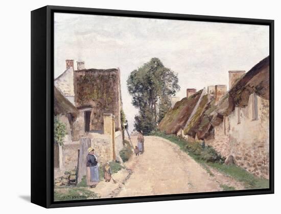 Village Sstreet, Auvers-Sur-Oise, 1873-Camille Pissarro-Framed Stretched Canvas