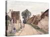 Village Sstreet, Auvers-Sur-Oise, 1873-Camille Pissarro-Stretched Canvas