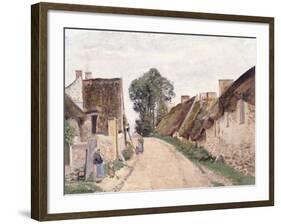 Village Sstreet, Auvers-Sur-Oise, 1873-Camille Pissarro-Framed Giclee Print