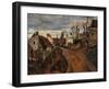 Village Street in Auvers-Paul Cézanne-Framed Giclee Print