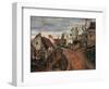 Village Street in Auvers-Paul Cézanne-Framed Art Print