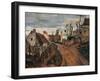 Village Street in Auvers-Paul Cézanne-Framed Art Print