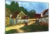 Village Street in Marlotte-Alfred Sisley-Mounted Art Print