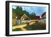 Village Street in Marlotte-Alfred Sisley-Framed Art Print