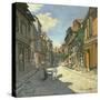 Village Street in Normandy (Rue De La Bavolle, Honfleur), about 1867-Claude Monet-Stretched Canvas