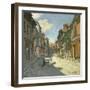 Village Street in Normandy (Rue De La Bavolle, Honfleur), about 1867-Claude Monet-Framed Giclee Print