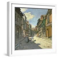 Village Street in Normandy (Rue De La Bavolle, Honfleur), about 1867-Claude Monet-Framed Giclee Print