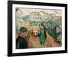 Village street Kragerö-Edvard Munch-Framed Giclee Print