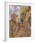 Village Street Scene-Alfred Sisley-Framed Giclee Print