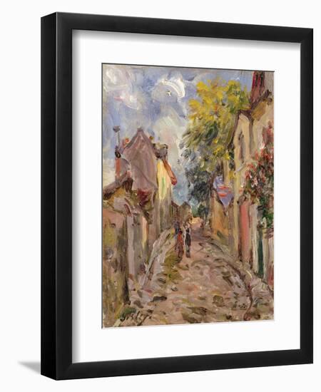 Village Street Scene-Alfred Sisley-Framed Giclee Print