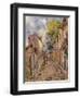 Village Street Scene-Alfred Sisley-Framed Giclee Print