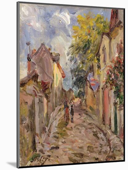 Village Street Scene-Alfred Sisley-Mounted Giclee Print