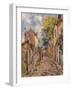Village Street Scene-Alfred Sisley-Framed Giclee Print