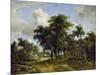 Village Street under Trees, about 1665-Meindert Hobbema-Mounted Giclee Print