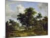 Village Street under Trees, about 1665-Meindert Hobbema-Mounted Giclee Print