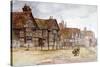 Village Street with Tudor Houses, C1864-1930-Anna Lea Merritt-Stretched Canvas