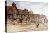 Village Street with Tudor Houses, C1864-1930-Anna Lea Merritt-Stretched Canvas