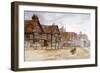 Village Street with Tudor Houses, C1864-1930-Anna Lea Merritt-Framed Giclee Print