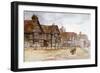 Village Street with Tudor Houses, C1864-1930-Anna Lea Merritt-Framed Giclee Print