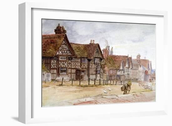 Village Street with Tudor Houses, C1864-1930-Anna Lea Merritt-Framed Giclee Print