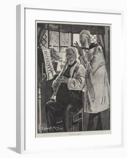 Village Waits Rehearsing-Edward R. King-Framed Giclee Print