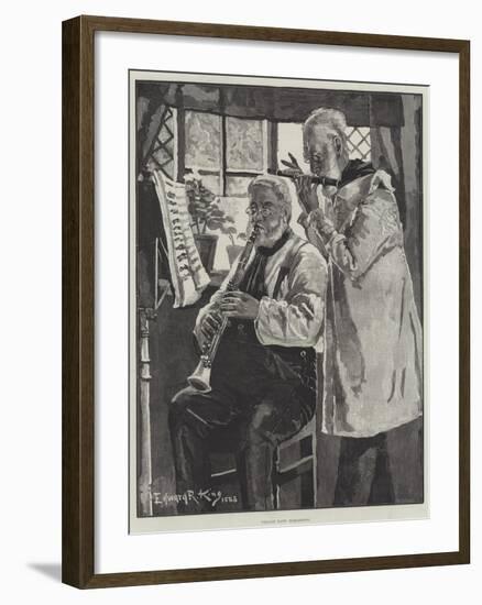 Village Waits Rehearsing-Edward R. King-Framed Giclee Print