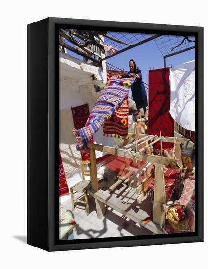 Village Weaver Near Lasithi Plateau, Crete, Greece, Europe-Robert Harding-Framed Stretched Canvas