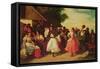 Village Wedding Feast-Karoly Lotz-Framed Stretched Canvas