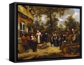 Village Wedding-Jan Havicksz Steen-Framed Stretched Canvas