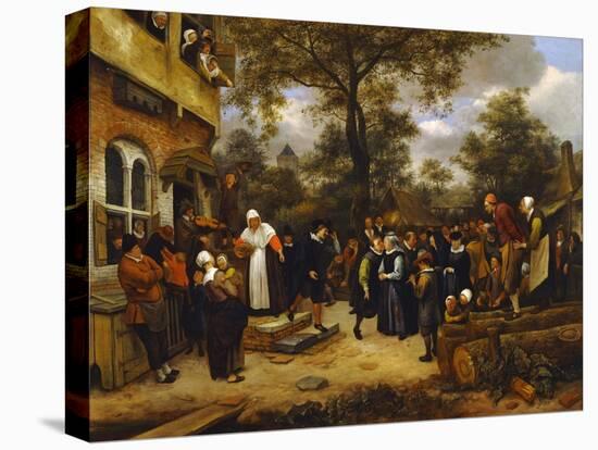 Village Wedding-Jan Havicksz Steen-Stretched Canvas