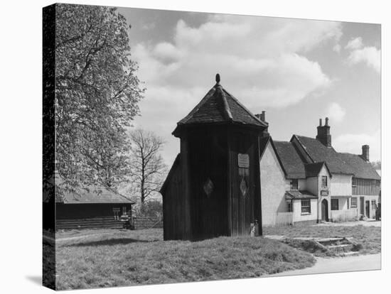 Village Well House-null-Stretched Canvas