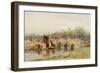 Village with Bridge-Henry George Hine-Framed Giclee Print