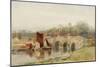 Village with Bridge-Henry George Hine-Mounted Giclee Print