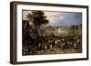 Village with Carts (Painting, 1607)-Jan the Elder Brueghel-Framed Giclee Print