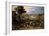 Village with Carts (Painting, 1607)-Jan the Elder Brueghel-Framed Giclee Print