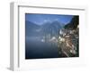 Village with Mountains and Lake, Hallstatt, Salzkammergut, Austria-Steve Vidler-Framed Photographic Print